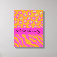 Orange & Fuchsia Pink Zebra & Cheetah Customised