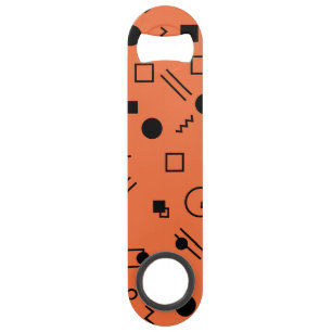 Orange, fun, trendy, geometric Memphis graphic