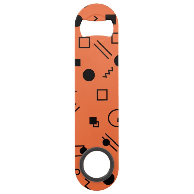 Orange, fun, trendy, geometric Memphis graphic (Back)