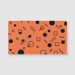 Orange, fun, trendy, geometric Memphis graphic