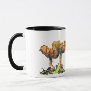 Orange fungi mug