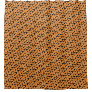 Orange Funky Triangles Shower Curtain