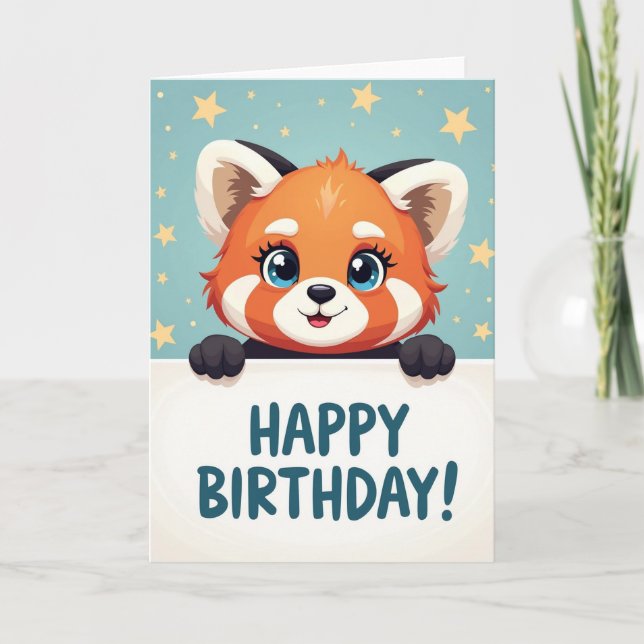 Orange Fur Birthday Card (Front)