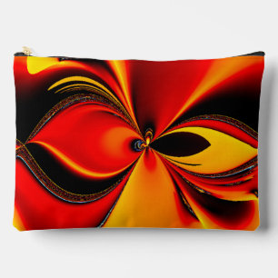 Orange Fury Fractal American Mojo Pillow Accessory Pouch