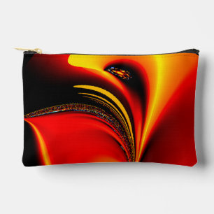 Orange Fury Fractal American Mojo Pillow Accessory Pouch