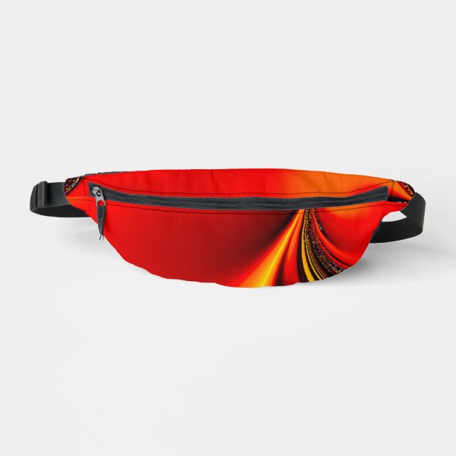 Orange Fury Fractal  Bum Bags (Front)