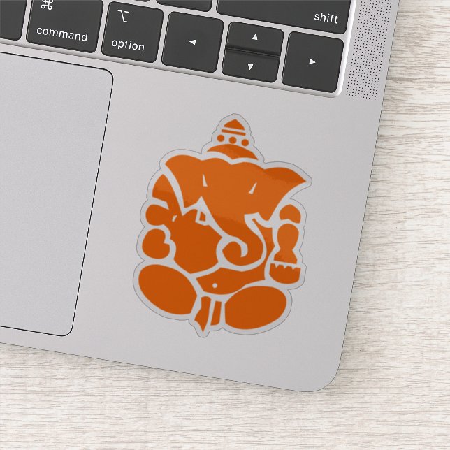 Orange Ganesha Illustration (Detail)