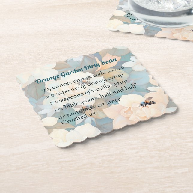 Orange Garden Dirty Soda Coaster (Angled)