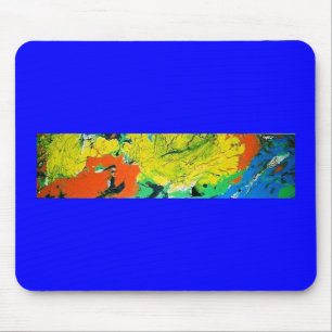 Orange Gator with a Yellow Afro Mouse Mat