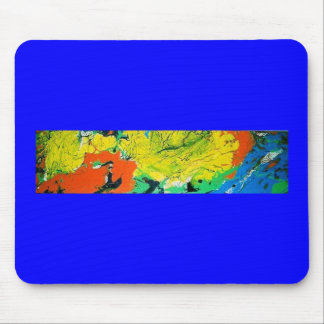 Orange Gator with a Yellow Afro Mouse Mat