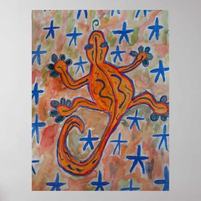 Orange Gecko Poster (Front)