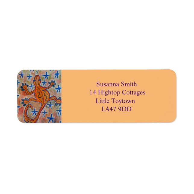 Orange Gecko Return Address Label (Front)