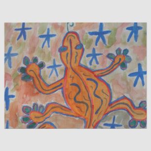 Orange Gecko Tissue Paper