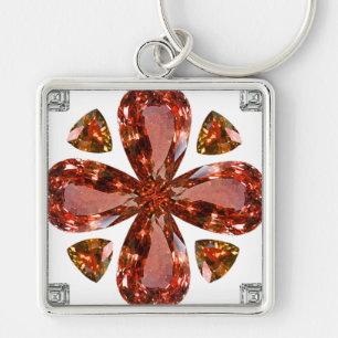 Orange Gemstone Diamond Art, Orange Keychain