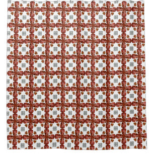 Orange Gemstone Diamond Art, Orange Shower Curtain