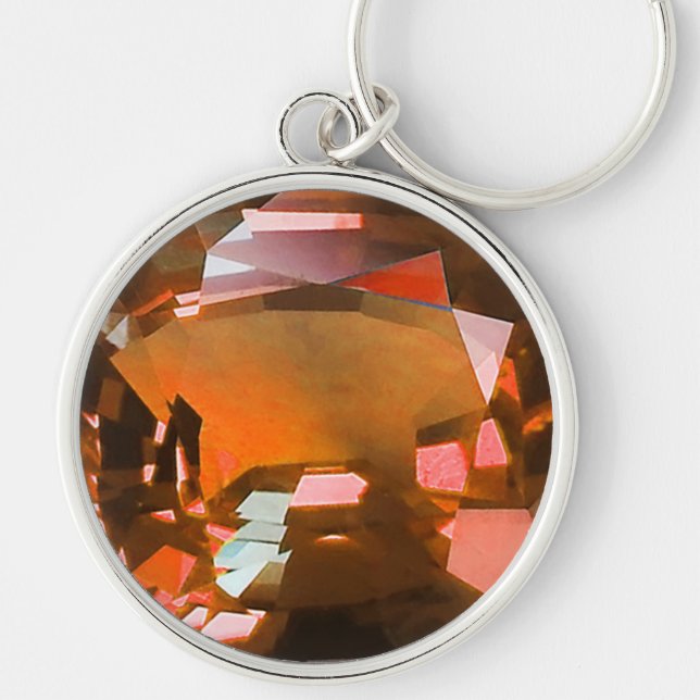 Orange Gemstone Key Ring (Front)