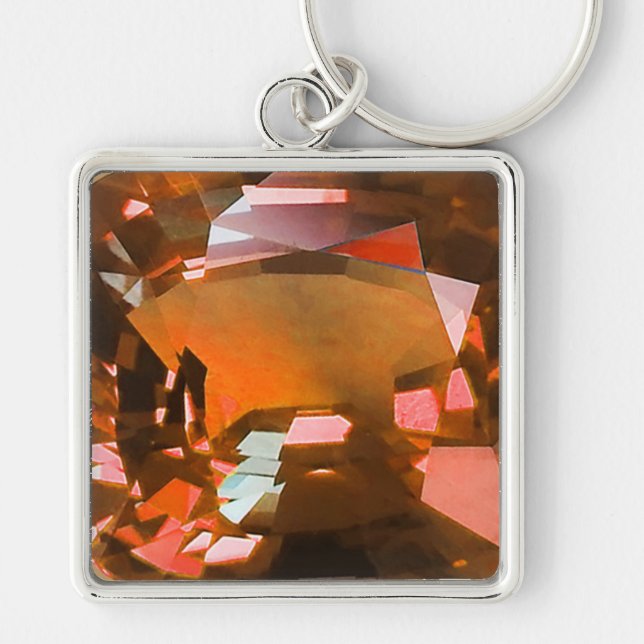 Orange Gemstone Key Ring (Front)