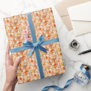 Orange Gemstones  Wrapping Paper