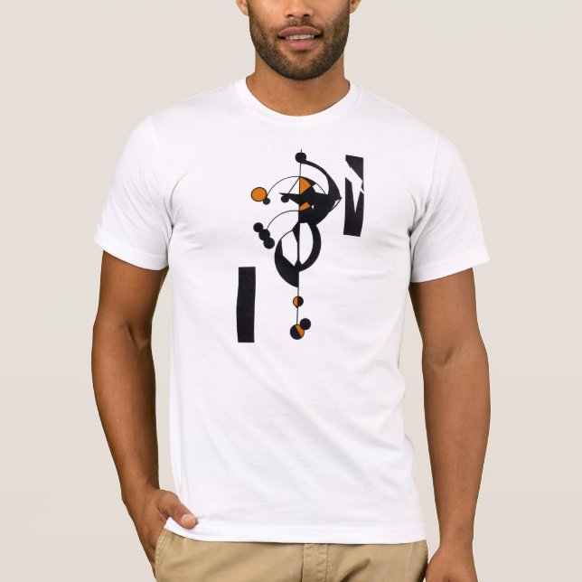 Orange Geo Design Men's T-Shirt (Front)