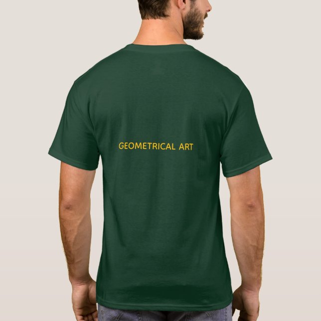 ORANGE GEOMETRIC ART T-Shirt (Back)