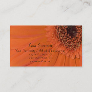 Orange Gerber Daisy Graduate Calling Card