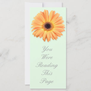 Orange Gerbera Bookmark Template