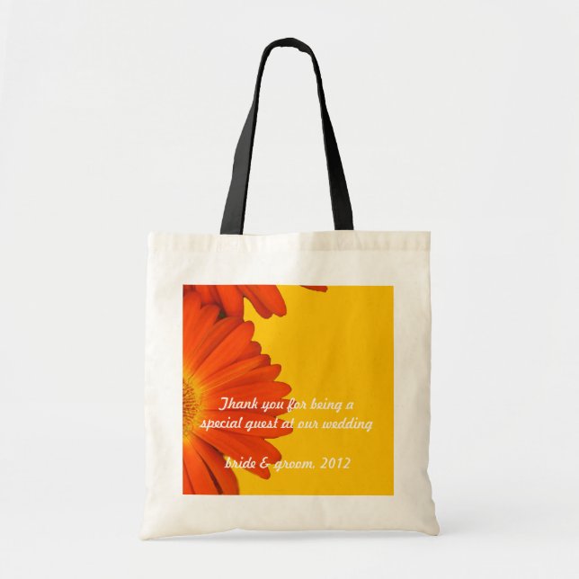 orange gerbera daisy flowers tote bag (Front)