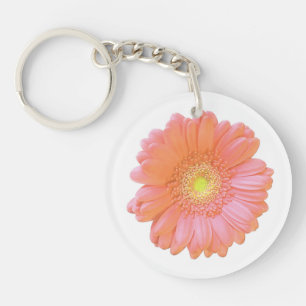 Orange gerbera daisy key ring