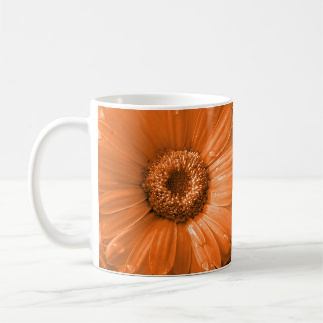 Orange Gerbera Daisy Mug (Left)