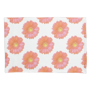 Orange gerbera daisy pillowcase