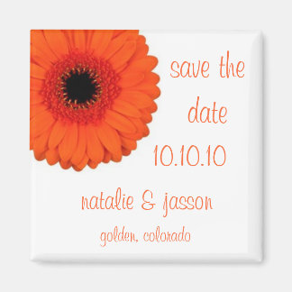 Orange Gerbera  Save the Date Magnet