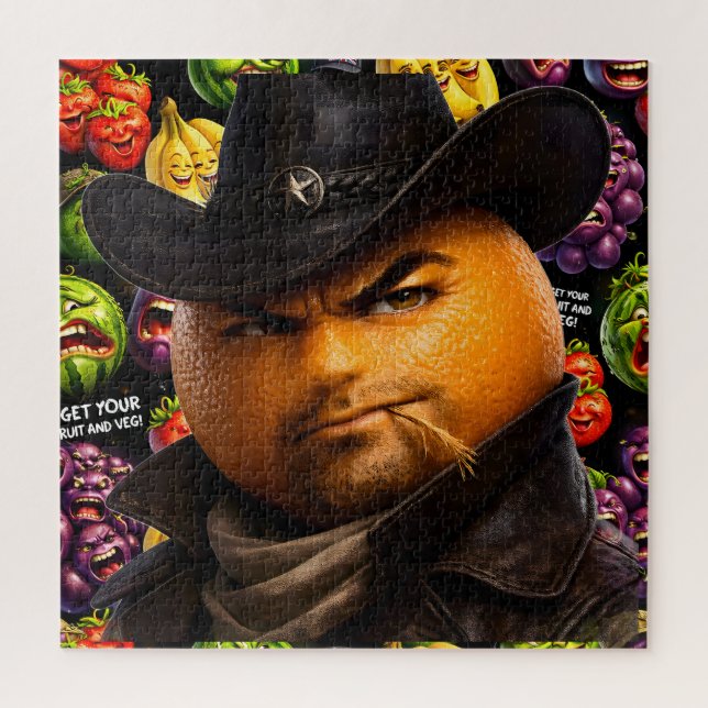 Orange get your fruit and veg premium 1000 piece j jigsaw puzzle (Vertical)