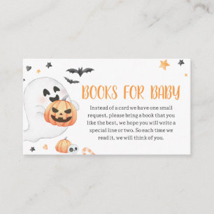Orange Ghost Halloween Little Boo Books for Baby Enclosure Card