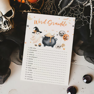 Orange Ghost Little Boo Word Scramble Game