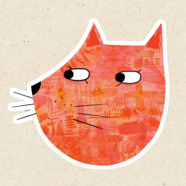Orange Ginger Cat (Orange ginger cat fun sticker)
