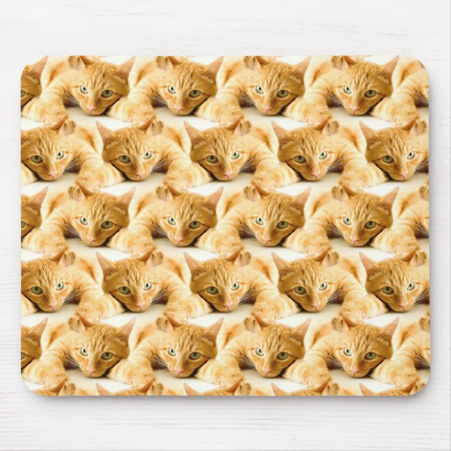 Orange Ginger Cat Pattern Mouse Mat (Front)