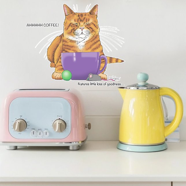 Orange Ginger Coffee Cat Funny (Creator Uploaded)