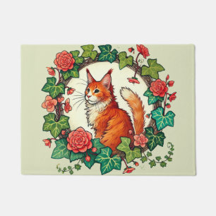 Orange Ginger Maine Coon Cat Doormat