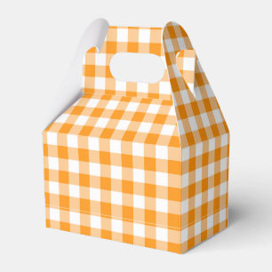 Orange Gingham Favour Box