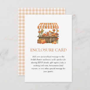 Orange Gingham Fresh Off The Market Enclosure Card