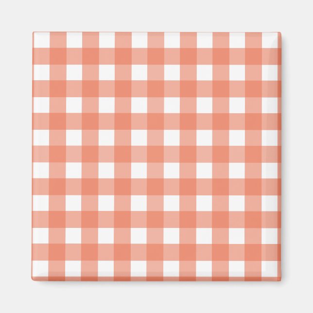 Orange gingham magnet (Front)