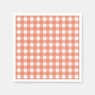 Orange gingham napkin