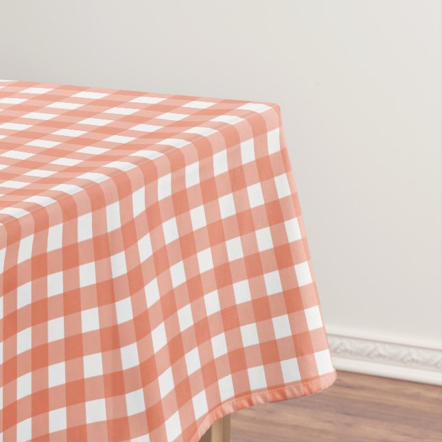 Orange gingham tablecloth (In Situ)