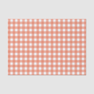 Orange gingham tissue paper