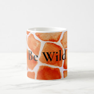 Orange Giraffe Animal Print Coffee Mug
