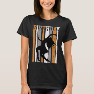 Orange Girls Dance Birthday Retro Colourful Groove T-Shirt