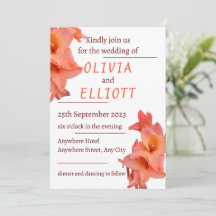 Orange Gladiolus Floral Wedding