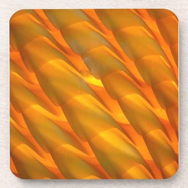 Orange Glass Light Shade Coaster (Front)