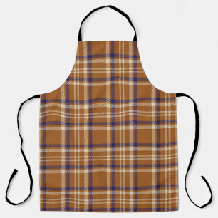 Orange Glen Plaid textured seamless patternabstrac Apron