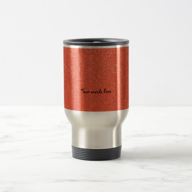 Orange glitter travel mug (Center)